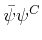 $ \bar\psi\psi^{C}$