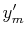 $ y'_{m}$