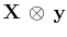 $ \mathbf{X}\,\otimes\,\mathbf{y}$