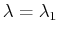 $ \lambda=\lambda_{1}$