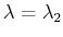 $ \lambda=\lambda_{2}$