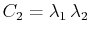 $ C_{2}=\lambda_{1}\,\lambda_{2}$