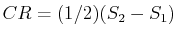 $ CR=(1/2)(S_{2}-S_{1})$