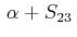 $\displaystyle \,\alpha+S_{23}\,$