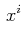 $\displaystyle \,x^{i}\,$