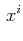 $\displaystyle \,x^{i}$