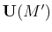 $ \mathbf{U}(M')$
