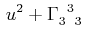 $\displaystyle \,u^{2}+\textrm{$\Gamma^{}_{3}$$^{}_{}$$^{3}$$^{}_{3}$}\,$