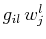 $ g_{il}\,w^{l}_{j}$