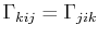 $\displaystyle \textrm{$\Gamma_{kij}$}=\textrm{$\Gamma_{jik}$}$