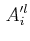 $\displaystyle \,A'^{l}_{i}$