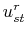$ u^{r}_{st}$