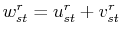 $ w^{r}_{st}=u^{r}_{st}+v^{r}_{st}$