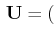 $\displaystyle \,\mathbf{U}=($