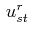 $ \,u^{r}_{st}$