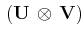 $ \,(\mathbf{U}\,\otimes\,\mathbf{V})$