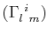 $ (\textrm{$\Gamma^{}_{l}$$^{}_{}$$^{i}$$^{}_{m}$})$