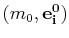 $ (m_{0},\mathbf{e^{0}_{i}})$