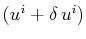 $ (u^{i}+\delta\,u^{i})$