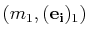 $ (m_{1},(\mathbf{e_{i}})_{1})$