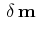 $\displaystyle \,\delta\,\mathbf{m}$