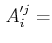 $ \,A'^{j}_{i}=$
