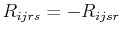 $\displaystyle R_{ijrs}=-R_{ijsr}$