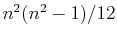 $ n^{2}(n^{2}-1)/12$