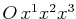 $ O\,x^{1}x^{2}x^{3}$