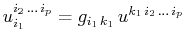 $\displaystyle u_{i_{1}}^{i_{2}\,...\,i_{p}}=g_{i_{1}\,k_{1}}\,u^{k_{1}\,i_{2}\,...\,i_{p}}$