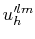 $ u'^{lm}_{h}$